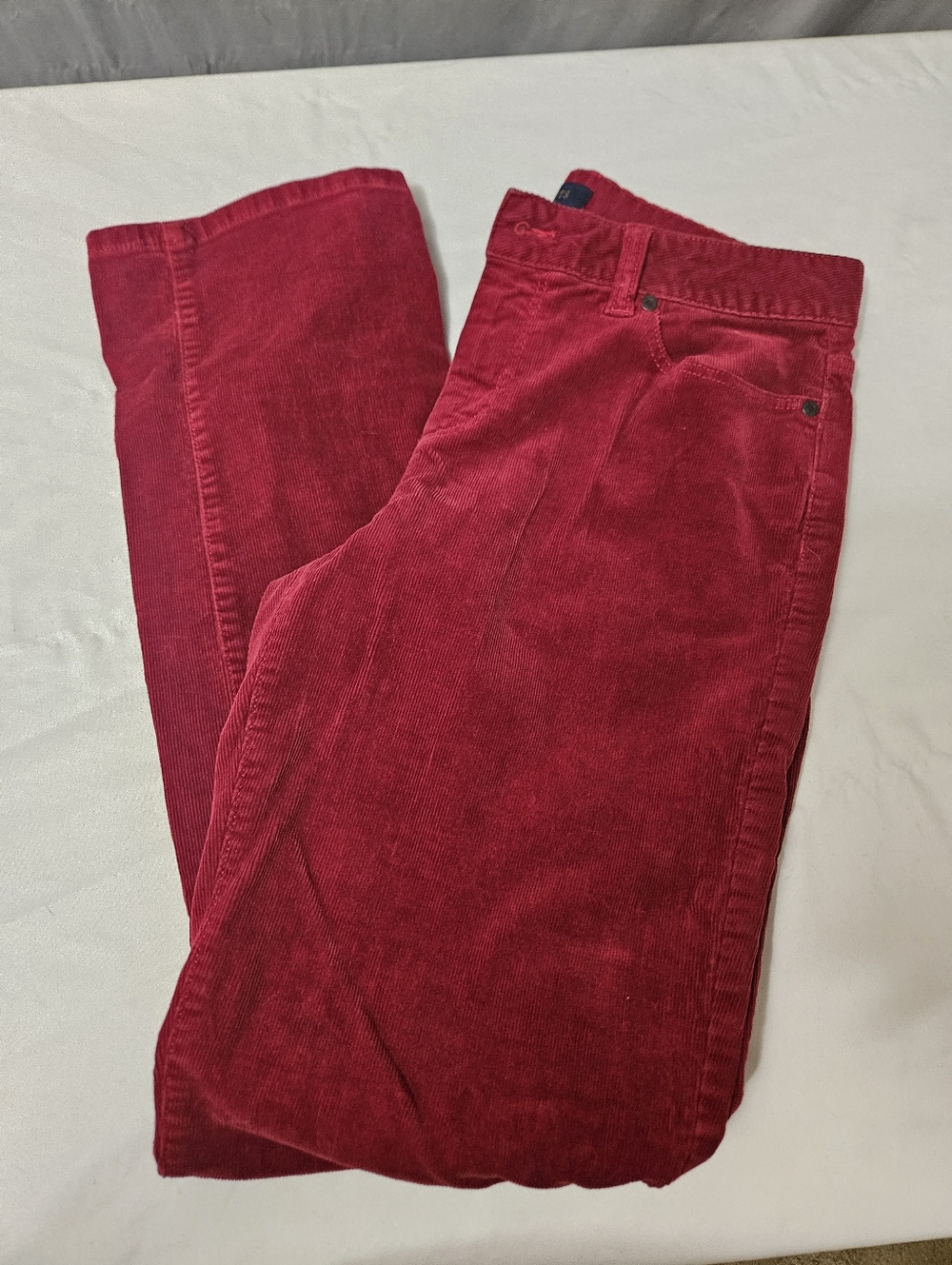 Talbots Heritage Corduroy Y2K Straight Leg Pants Maroon Size 8!